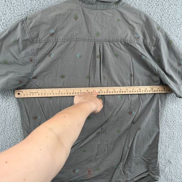 JACK O’NEILL Men's Short Sleeve Button Up Shirt Size Large Printed Trees - Picture 9 of 12